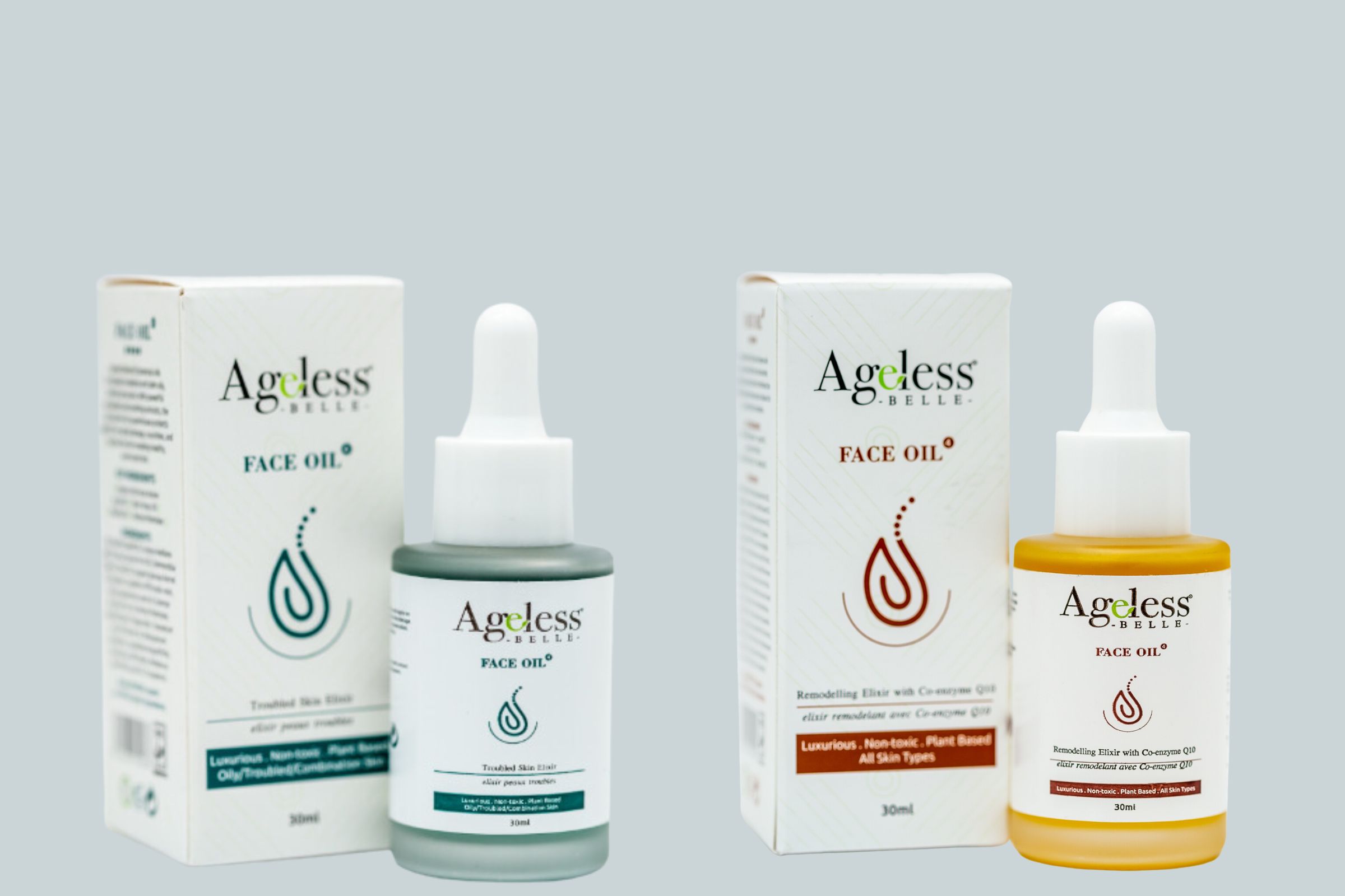 TROUBLED SKIN ELIXIR (FACE OIL) And REMODELLING ELIXIR WITH CO-ENZYME Q10