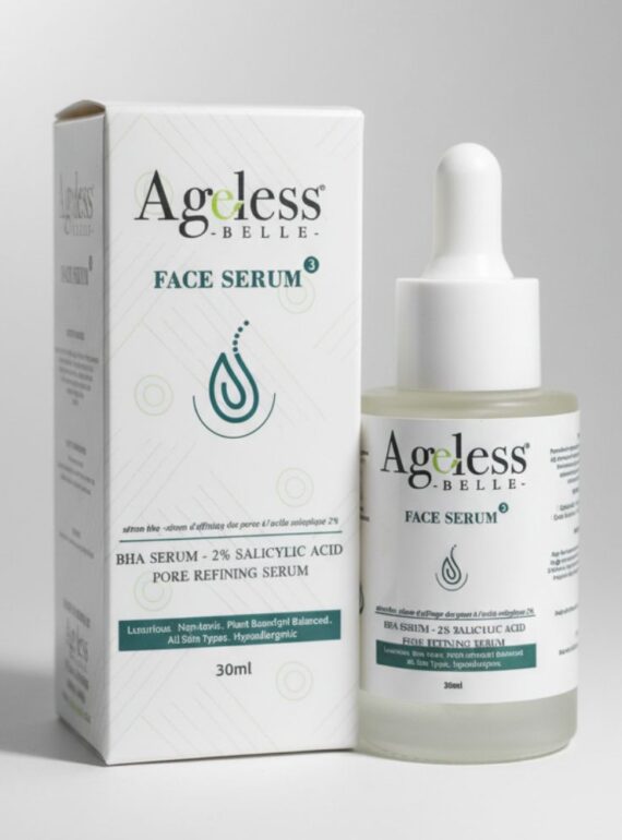Ageless Belle BHA salicylic acid pore refining serum for oily and acne-prone melanin-rich skin