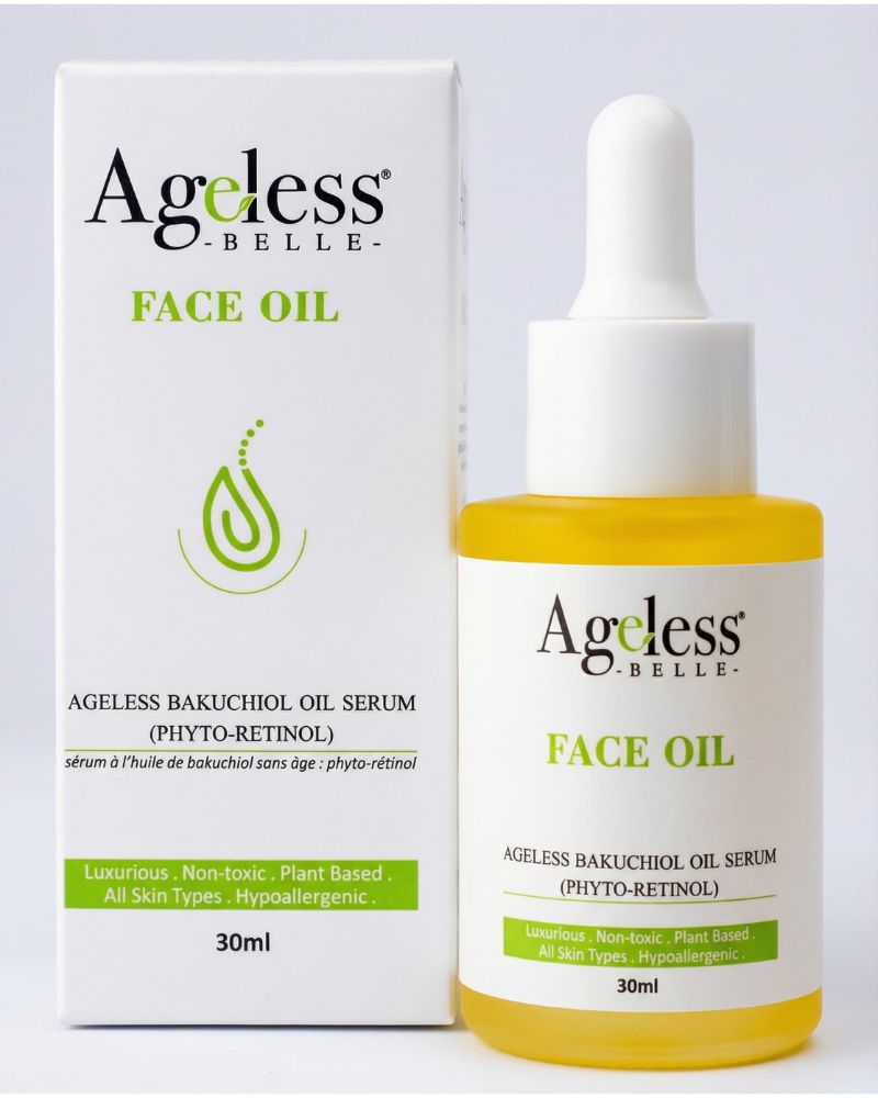 Ageless Belle Bakuchiol plant retinol oil serum for skin renewal formulated in Kenya